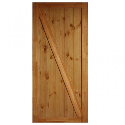 Knotty pine barn door